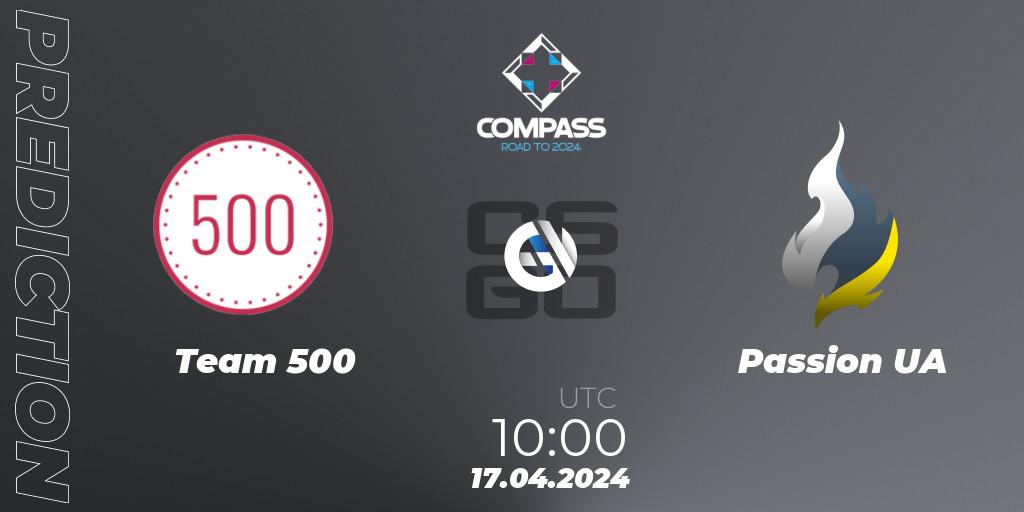 Team 500 - Passion UA: Maç tahminleri. 16.04.24, CS2 (CS:GO), YaLLa Compass Spring 2024