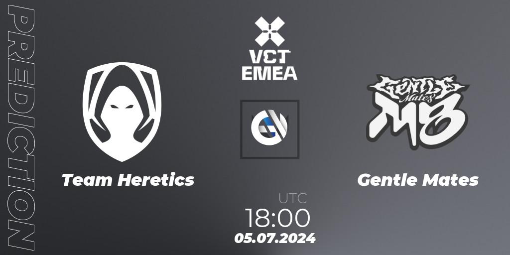 Team Heretics - Gentle Mates: Maç tahminleri. 05.07.2024 at 19:00, VALORANT, VALORANT Champions Tour 2024: EMEA League - Stage 2 - Group Stage