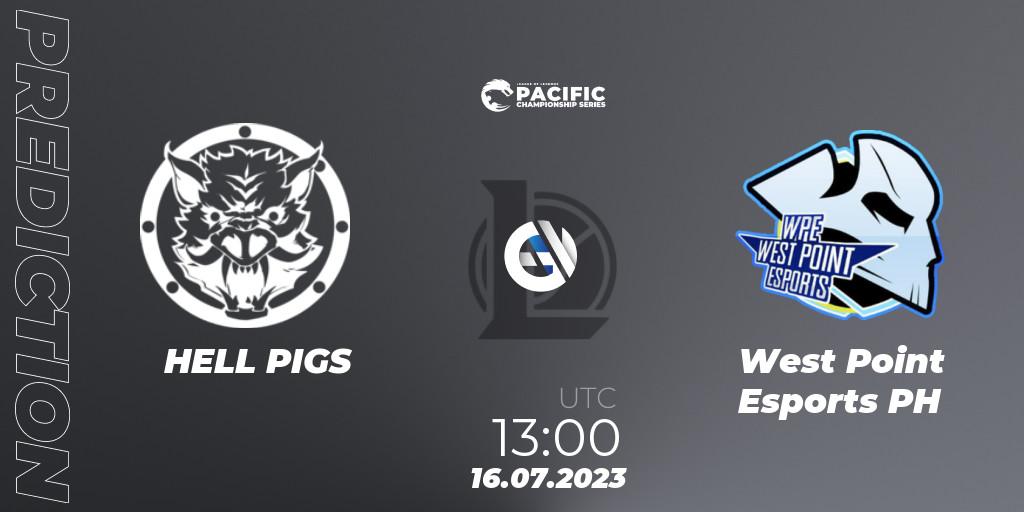 HELL PIGS - West Point Esports PH: Maç tahminleri. 16.07.2023 at 13:00, LoL, PACIFIC Championship series Group Stage