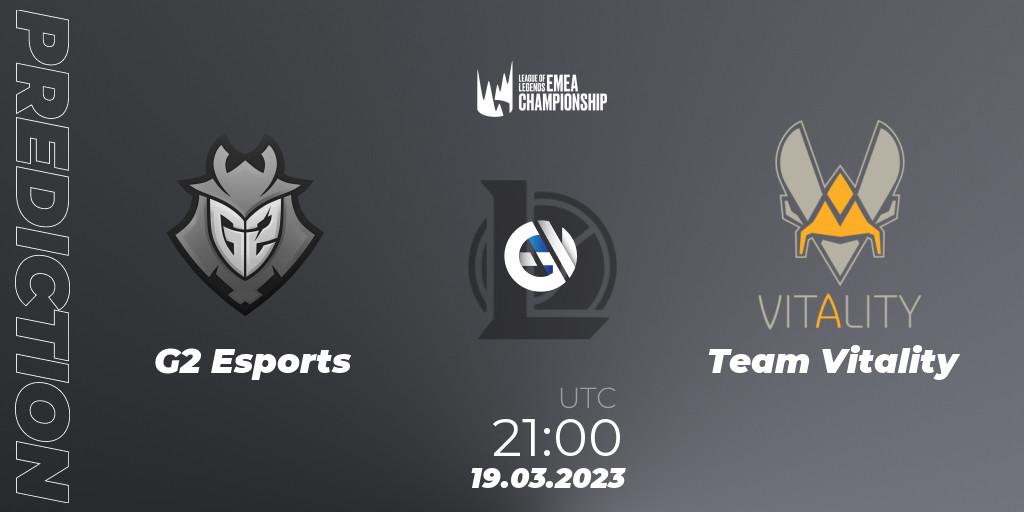 G2 Esports - Team Vitality: Maç tahminleri. 19.03.2023 at 21:00, LoL, LEC Spring 2023 - Regular Season