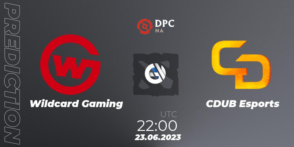 Wildcard Gaming - CDUB Esports: Maç tahminleri. 23.06.23, Dota 2, DPC 2023 Tour 3: NA Division II (Lower)