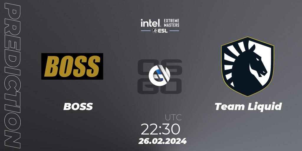 BOSS - Team Liquid: Maç tahminleri. 26.02.24, CS2 (CS:GO), Intel Extreme Masters Dallas 2024: North American Closed Qualifier