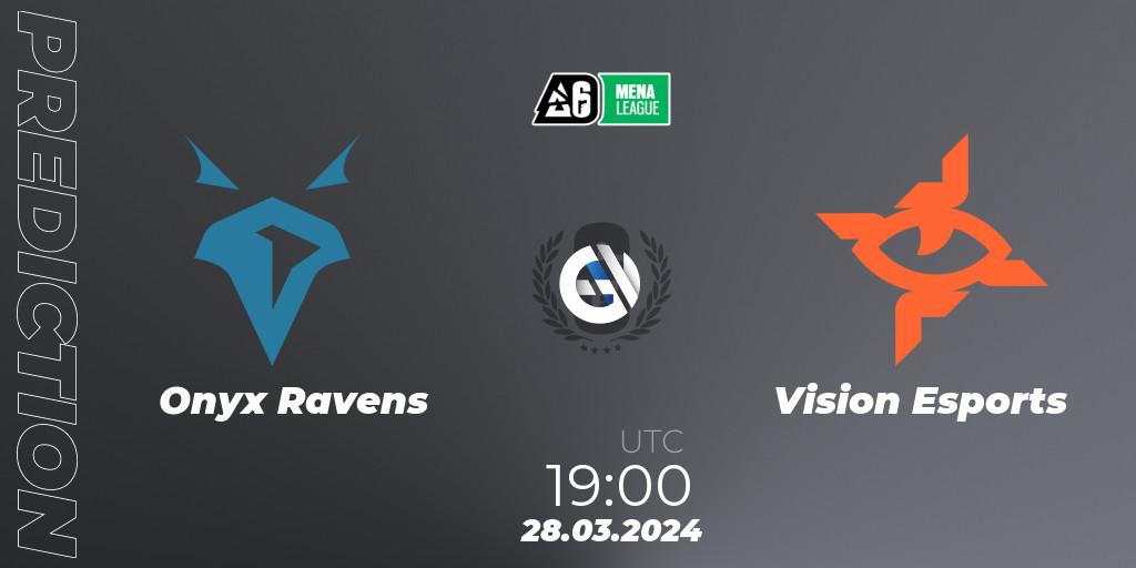 Onyx Ravens - Vision Esports: Maç tahminleri. 28.03.2024 at 19:00, Rainbow Six, MENA League 2024 - Stage 1