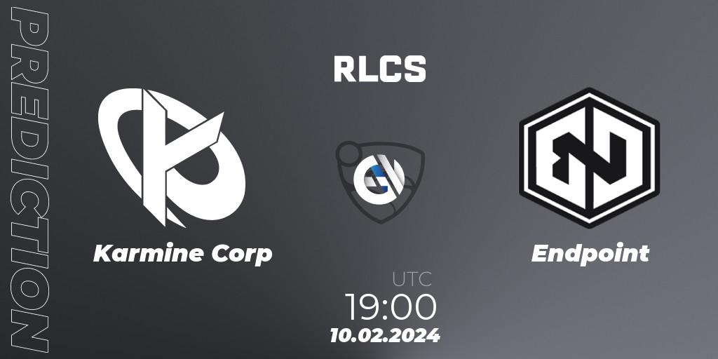 Karmine Corp - Endpoint: Maç tahminleri. 10.02.2024 at 19:00, Rocket League, RLCS 2024 - Major 1: Europe Open Qualifier 1