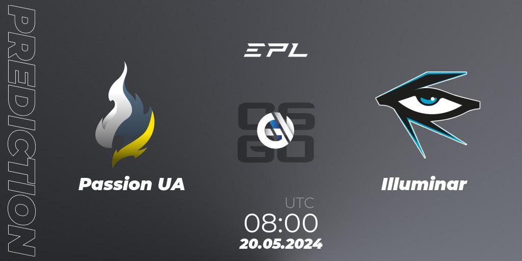 Passion UA - Illuminar: Maç tahminleri. 20.05.2024 at 08:00, Counter-Strike (CS2), European Pro League Season 16