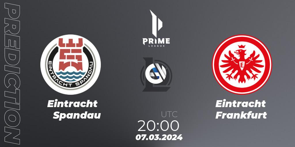 Eintracht Spandau - Eintracht Frankfurt: Maç tahminleri. 07.03.2024 at 20:00, LoL, Prime League Spring 2024 - Group Stage