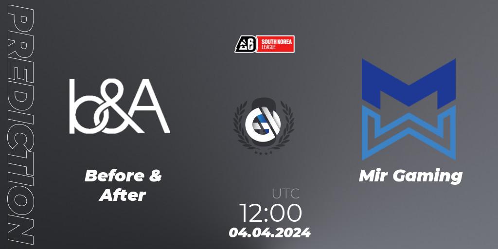 Before & After - Mir Gaming: Maç tahminleri. 05.04.2024 at 12:00, Rainbow Six, South Korea League 2024 - Stage 1