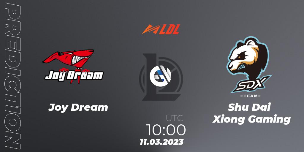 Joy Dream - Shu Dai Xiong Gaming: Maç tahminleri. 11.03.23, LoL, LDL 2023 - Regular Season
