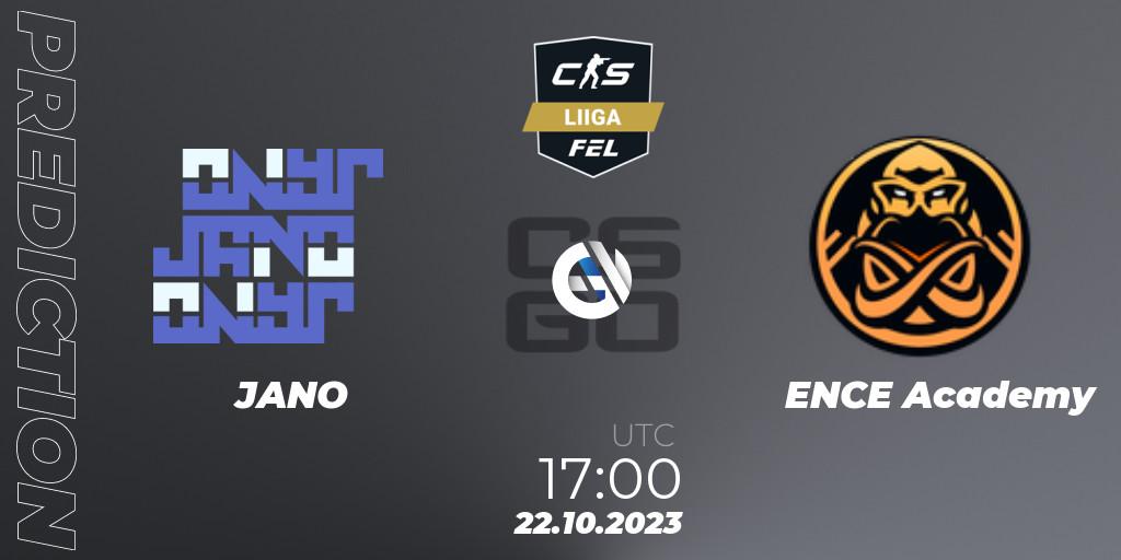 JANO - ENCE Academy: Maç tahminleri. 22.10.2023 at 17:00, Counter-Strike (CS2), Finnish Esports League Season 11