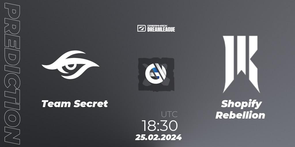 Team Secret - Shopify Rebellion: Maç tahminleri. 25.02.24, Dota 2, DreamLeague Season 22