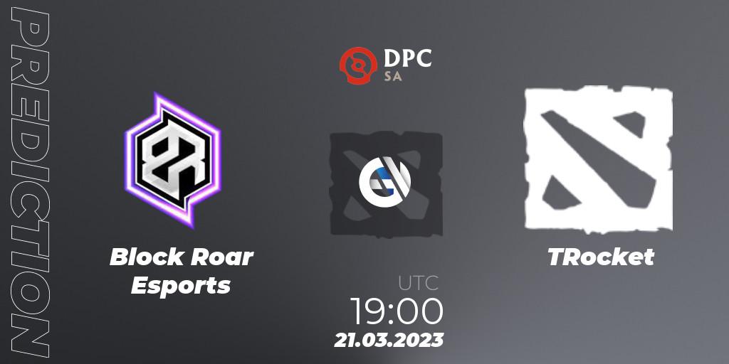 Block Roar Esports - TRocket: Maç tahminleri. 21.03.23, Dota 2, DPC 2023 Tour 2: SA Closed Qualifier