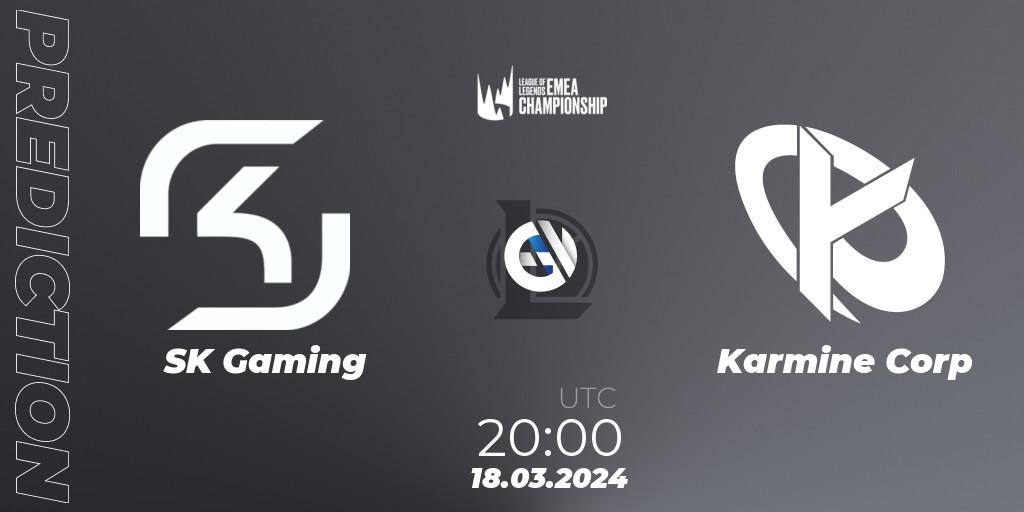 SK Gaming - Karmine Corp: Maç tahminleri. 18.03.24, LoL, LEC Spring 2024 - Regular Season
