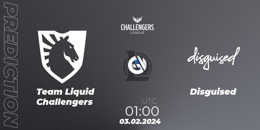 Team Liquid Challengers - Disguised: Maç tahminleri. 03.02.24, LoL, NACL 2024 Spring - Group Stage