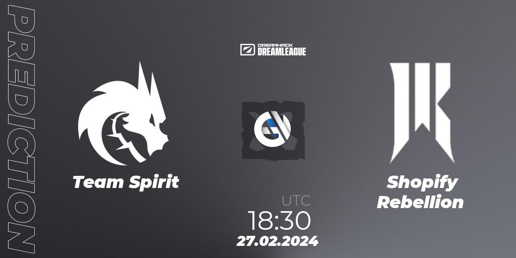 Team Spirit - Shopify Rebellion: Maç tahminleri. 27.02.2024 at 18:25, Dota 2, DreamLeague Season 22