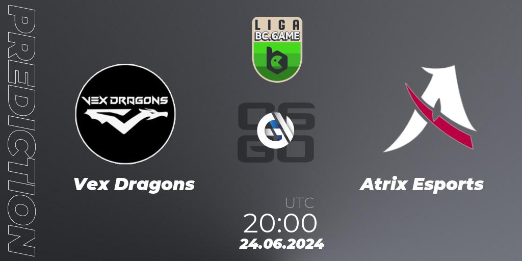 Vex Dragons - Atrix Esports: Maç tahminleri. 24.06.2024 at 20:00, Counter-Strike (CS2), Dust2 Brasil Liga Season 3: Division 2