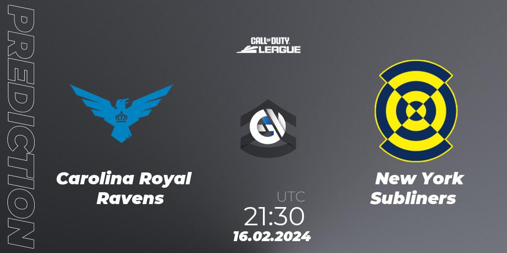 Carolina Royal Ravens - New York Subliners: Maç tahminleri. 16.02.2024 at 21:30, Call of Duty, Call of Duty League 2024: Stage 2 Major Qualifiers