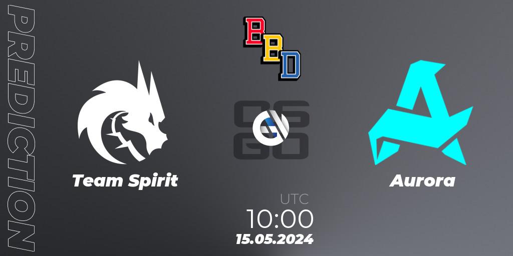 Team Spirit - Aurora: Maç tahminleri. 15.05.2024 at 10:00, Counter-Strike (CS2), BetBoom Dacha Belgrade 2024