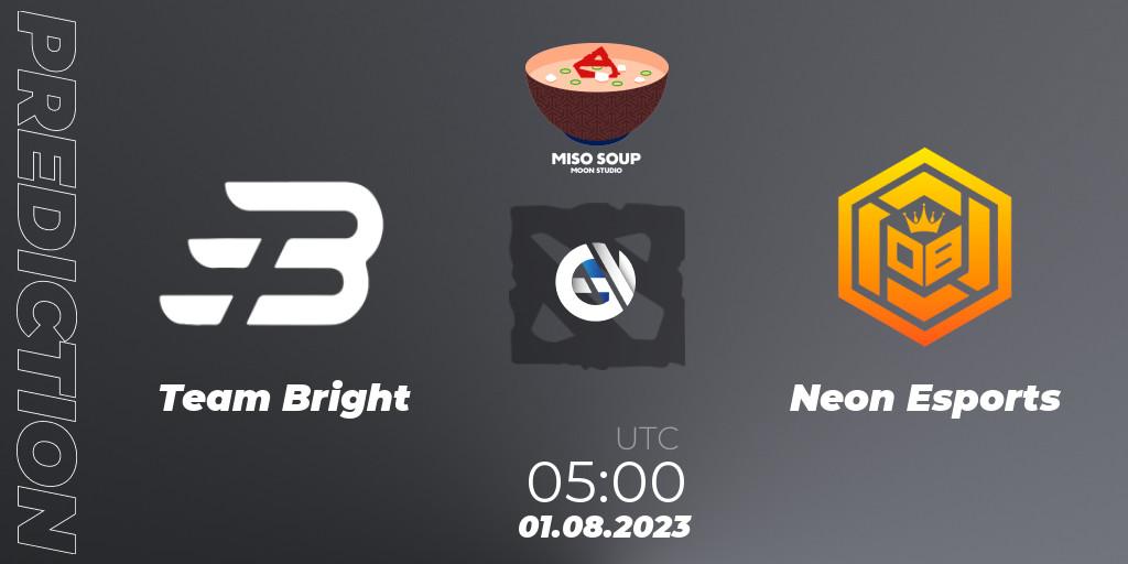 Team Bright - Neon Esports: Maç tahminleri. 01.08.2023 at 05:13, Dota 2, Moon Studio Miso Soup