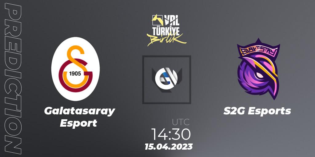 Galatasaray Esport - S2G Esports: Maç tahminleri. 15.04.2023 at 15:15, VALORANT, VALORANT Challengers 2023: Turkey Split 2 - Regular Season