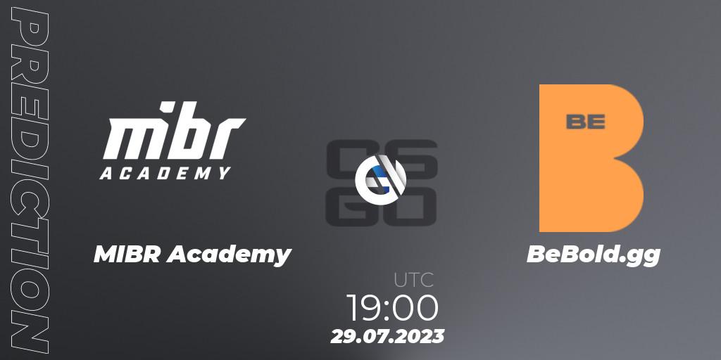 MIBR Academy - BeBold.gg: Maç tahminleri. 29.07.2023 at 19:00, Counter-Strike (CS2), Gamers Club Liga Série A: July 2023