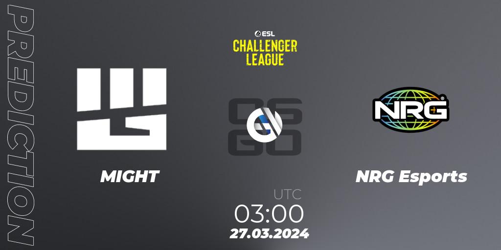 MIGHT - NRG Esports: Maç tahminleri. 27.03.24, CS2 (CS:GO), ESL Challenger League Season 47: North America