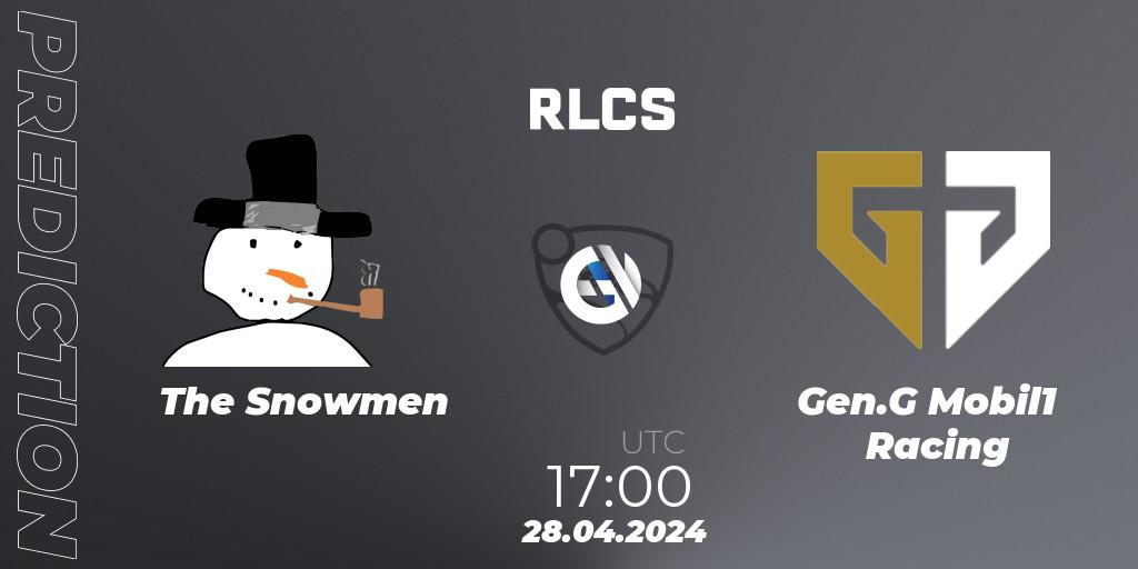 The Snowmen - Gen.G Mobil1 Racing: Maç tahminleri. 28.04.2024 at 17:00, Rocket League, RLCS 2024 - Major 2: NA Open Qualifier 4