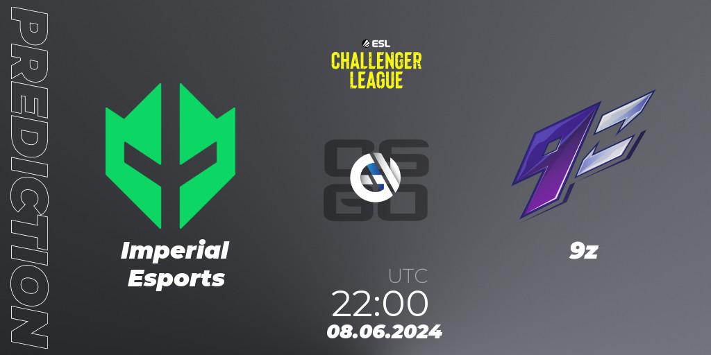 Imperial Esports - 9z: Maç tahminleri. 08.06.2024 at 22:00, Counter-Strike (CS2), ESL Challenger League Season 47: South America
