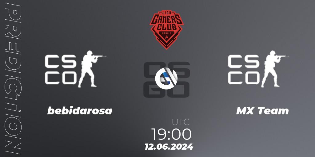 bebidarosa - MX Team: Maç tahminleri. 12.06.2024 at 19:00, Counter-Strike (CS2), Gamers Club Liga Série A: June 2024