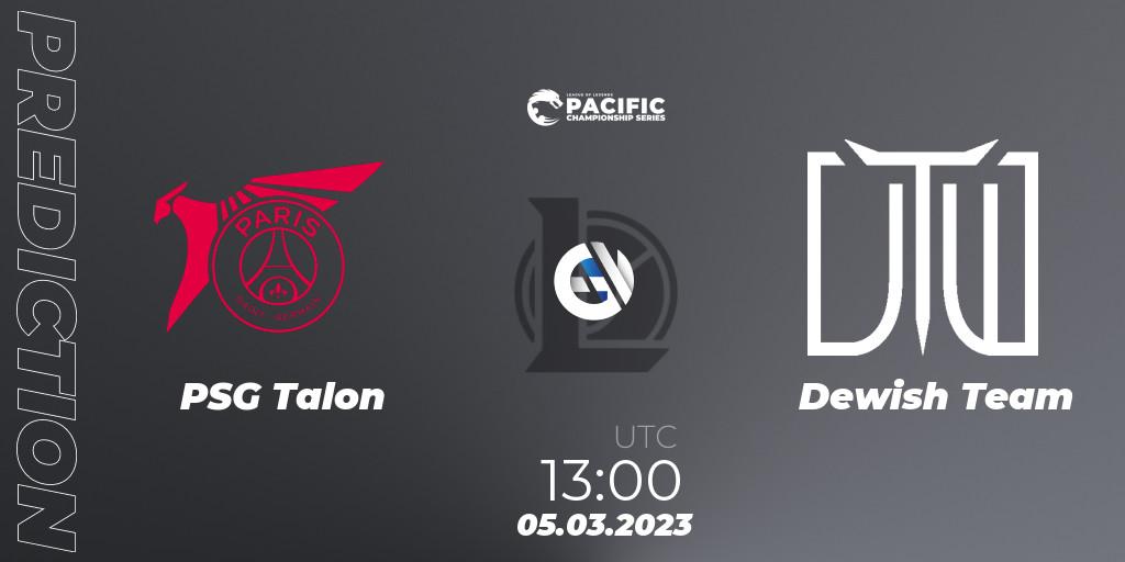 PSG Talon - Dewish Team: Maç tahminleri. 05.03.2023 at 13:05, LoL, PCS Spring 2023 - Group Stage