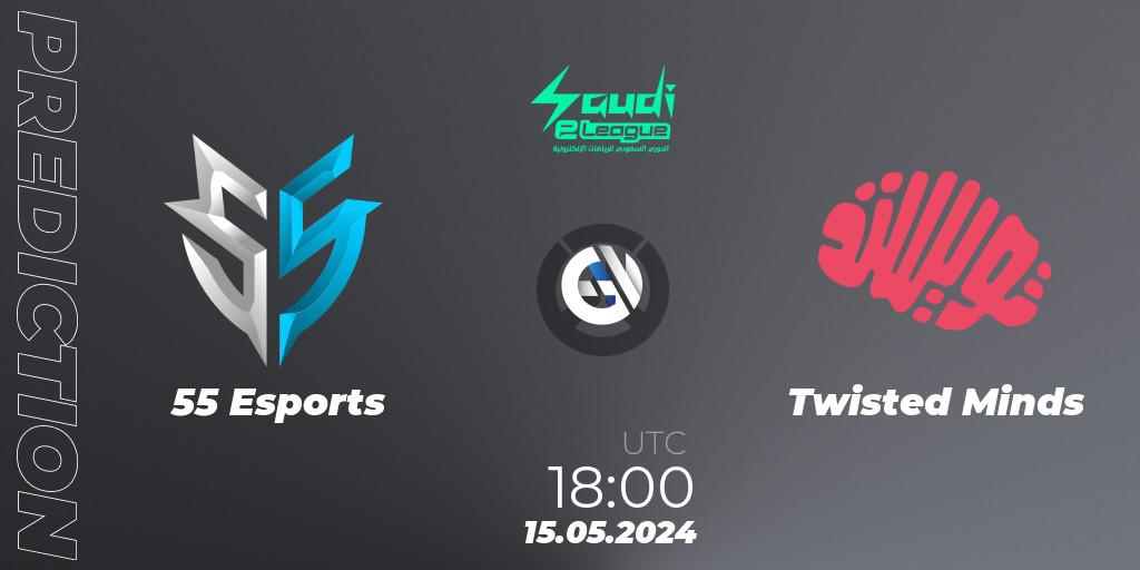 55 Esports - Twisted Minds: Maç tahminleri. 15.05.2024 at 18:00, Overwatch, Saudi eLeague 2024 - Major 2 Phase 1