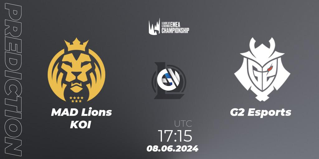 MAD Lions KOI - G2 Esports: Maç tahminleri. 08.06.2024 at 17:15, LoL, LEC Summer 2024 - Regular Season