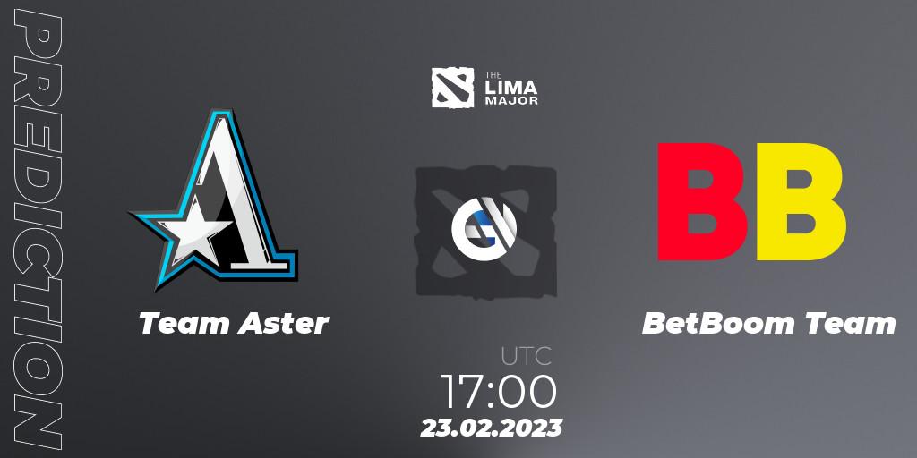 Team Aster - BetBoom Team: Maç tahminleri. 23.02.23, Dota 2, The Lima Major 2023