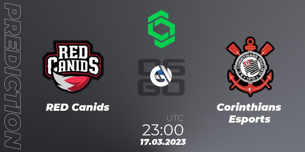 RED Canids - Corinthians Esports: Maç tahminleri. 17.03.23, CS2 (CS:GO), CCT South America Series #5