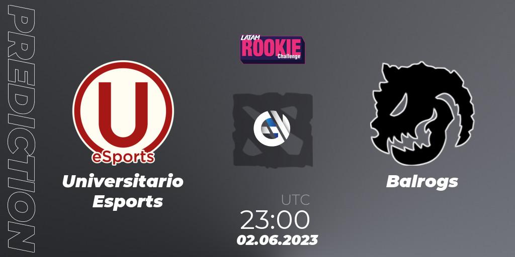 Universitario Esports - Balrogs: Maç tahminleri. 02.06.23, Dota 2, LATAM Rookie Challenge 6