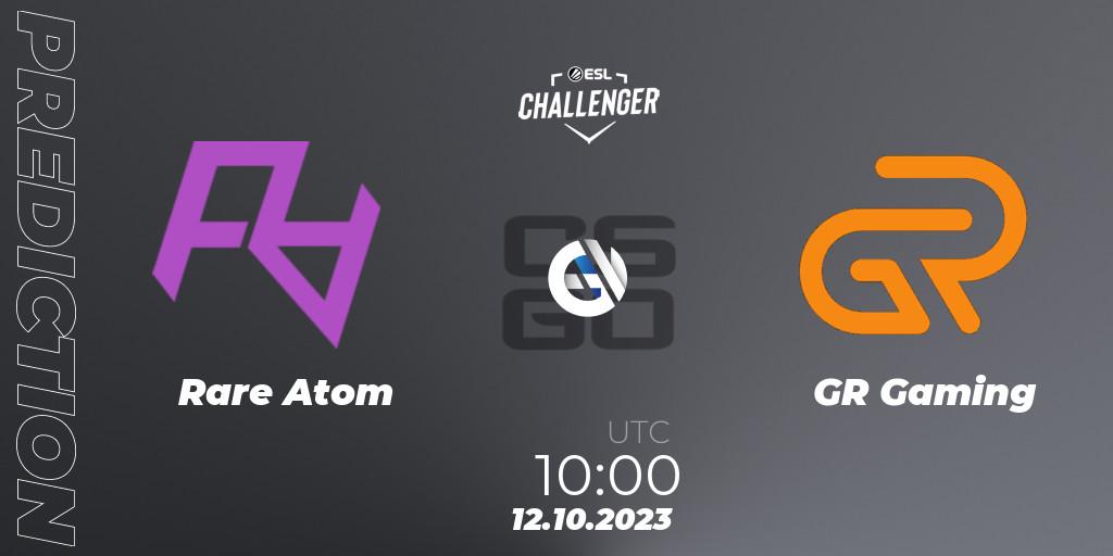 Rare Atom - GR Gaming: Maç tahminleri. 12.10.2023 at 10:10, Counter-Strike (CS2), ESL Challenger at DreamHack Winter 2023: Asian Open Qualifier