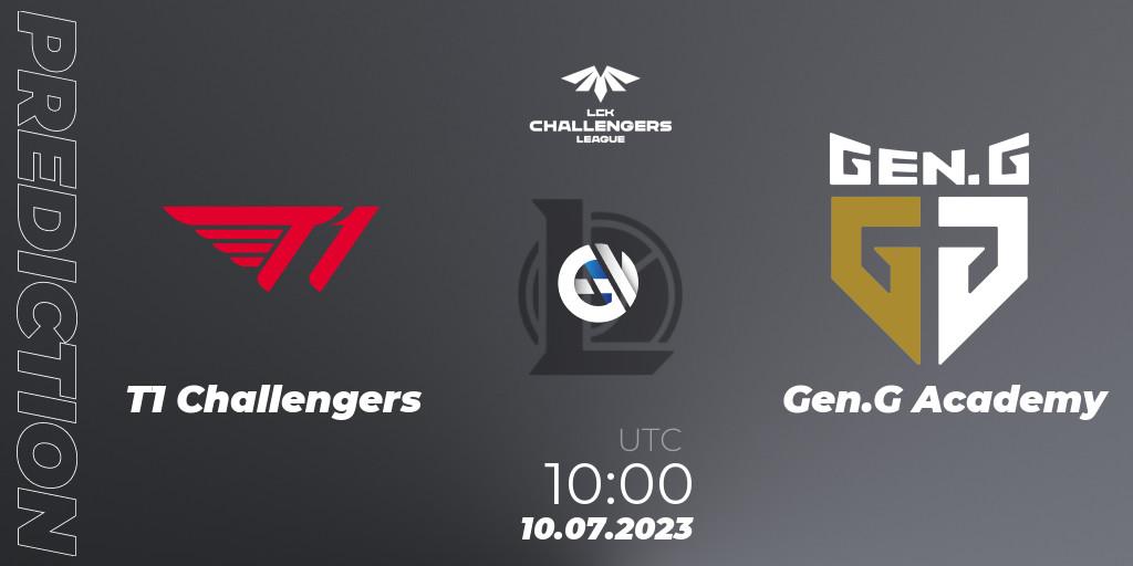 T1 Challengers - Gen.G Academy: Maç tahminleri. 10.07.23, LoL, LCK Challengers League 2023 Summer - Group Stage