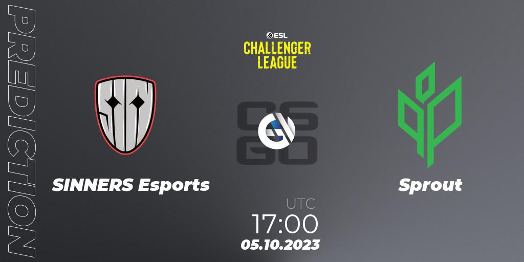 SINNERS Esports - Sprout: Maç tahminleri. 05.10.2023 at 17:00, Counter-Strike (CS2), ESL Challenger League Season 46: Europe