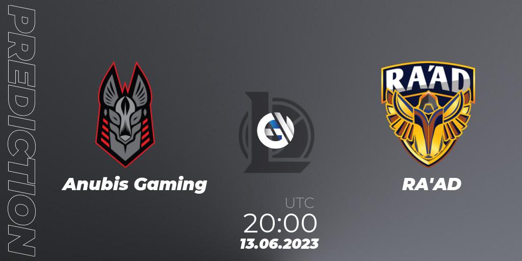 Anubis Gaming - RA'AD: Maç tahminleri. 13.06.2023 at 22:00, LoL, Arabian League Summer 2023 - Group Stage