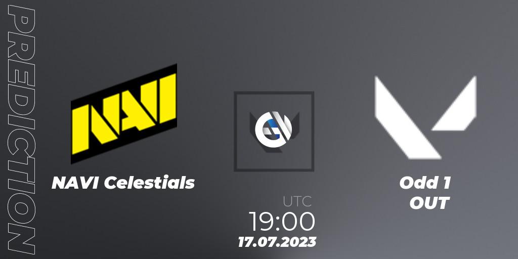 NAVI Celestials - Odd 1 OUT: Maç tahminleri. 17.07.2023 at 19:45, VALORANT, VCT 2023: Game Changers EMEA Series 2 - Group Stage
