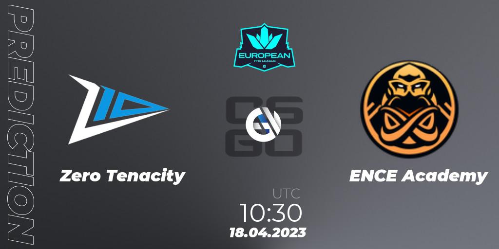 Zero Tenacity - ENCE Academy: Maç tahminleri. 18.04.2023 at 11:00, Counter-Strike (CS2), European Pro League Season 7