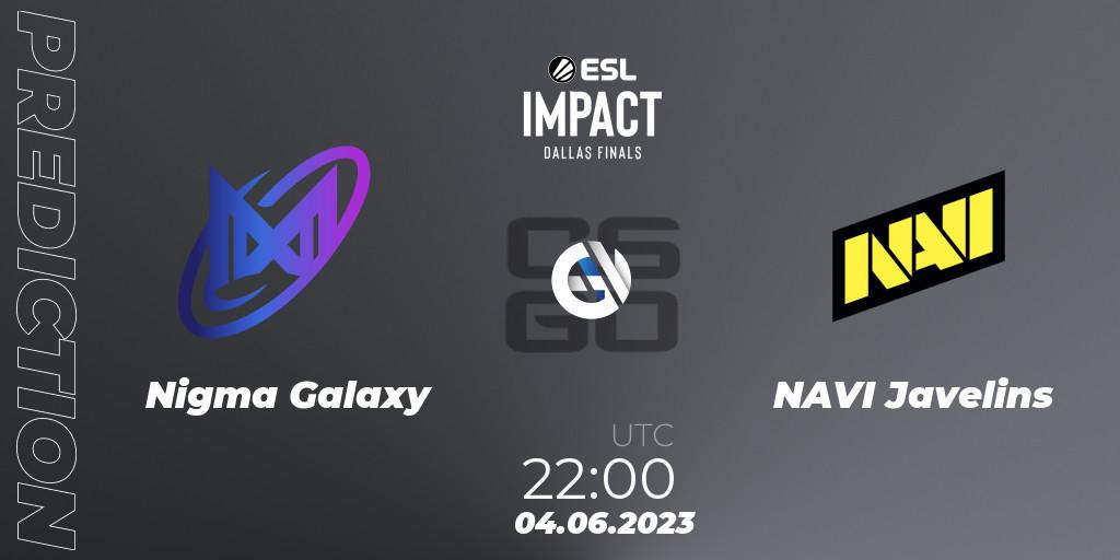 Nigma Galaxy - NAVI Javelins: Maç tahminleri. 04.06.23, CS2 (CS:GO), ESL Impact League Season 3