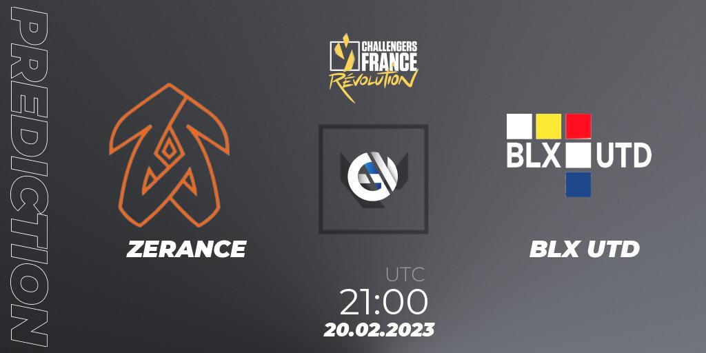 ZERANCE - BLX UTD: Maç tahminleri. 20.02.2023 at 21:30, VALORANT, VALORANT Challengers 2023 France: Revolution Split 1