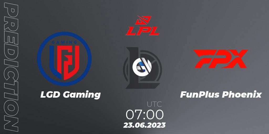 LGD Gaming - FunPlus Phoenix: Maç tahminleri. 23.06.23, LoL, LPL Summer 2023 Regular Season