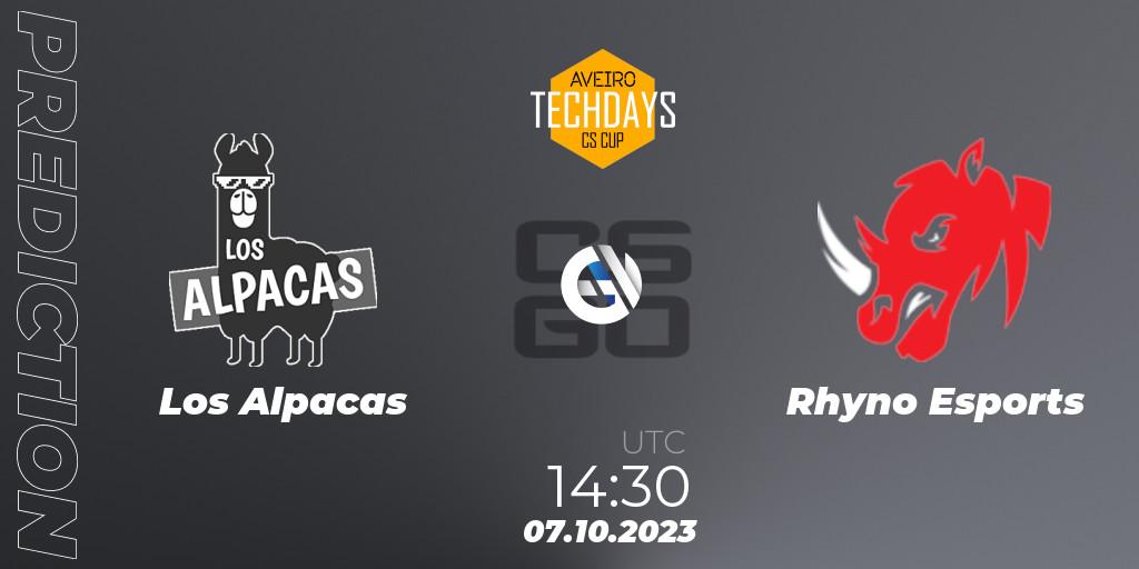 Los Alpacas - Rhyno Esports: Maç tahminleri. 07.10.2023 at 14:30, Counter-Strike (CS2), Aveiro Techdays Cup 2023