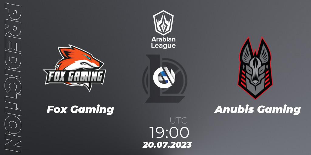 Fox Gaming - Anubis Gaming: Maç tahminleri. 20.07.2023 at 19:30, LoL, Arabian League Summer 2023 - Group Stage