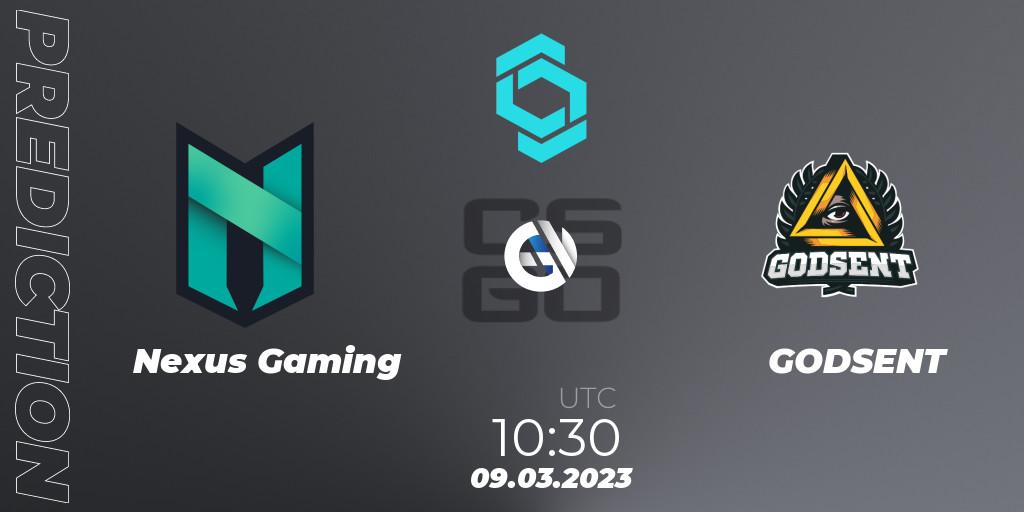 Nexus Gaming - GODSENT: Maç tahminleri. 09.03.2023 at 10:30, Counter-Strike (CS2), CCT North Europe Series #4
