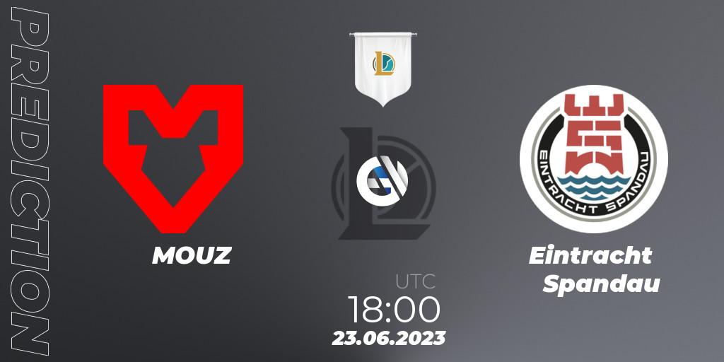 MOUZ - Eintracht Spandau: Maç tahminleri. 23.06.23, LoL, Prime League Summer 2023 - Group Stage