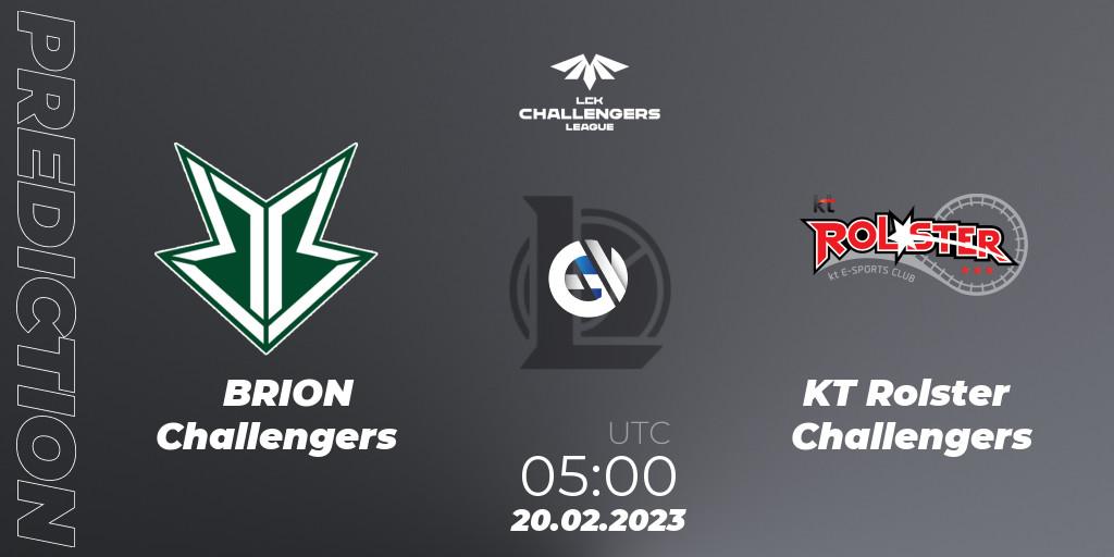 Brion Esports Challengers - KT Rolster Challengers: Maç tahminleri. 20.02.2023 at 05:00, LoL, LCK Challengers League 2023 Spring