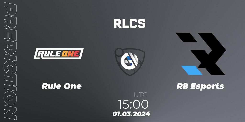 Rule One - R8 Esports: Maç tahminleri. 01.03.2024 at 15:00, Rocket League, RLCS 2024 - Major 1: MENA Open Qualifier 3
