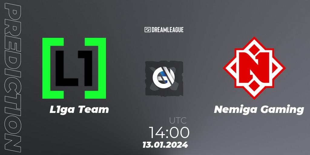 L1ga Team - Nemiga Gaming: Maç tahminleri. 13.01.2024 at 14:00, Dota 2, DreamLeague Season 22: Eastern Europe Closed Qualifier